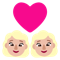 Couple with Heart- Woman- Woman- Medium Skin Tone- Light Skin Tone emoji on Microsoft